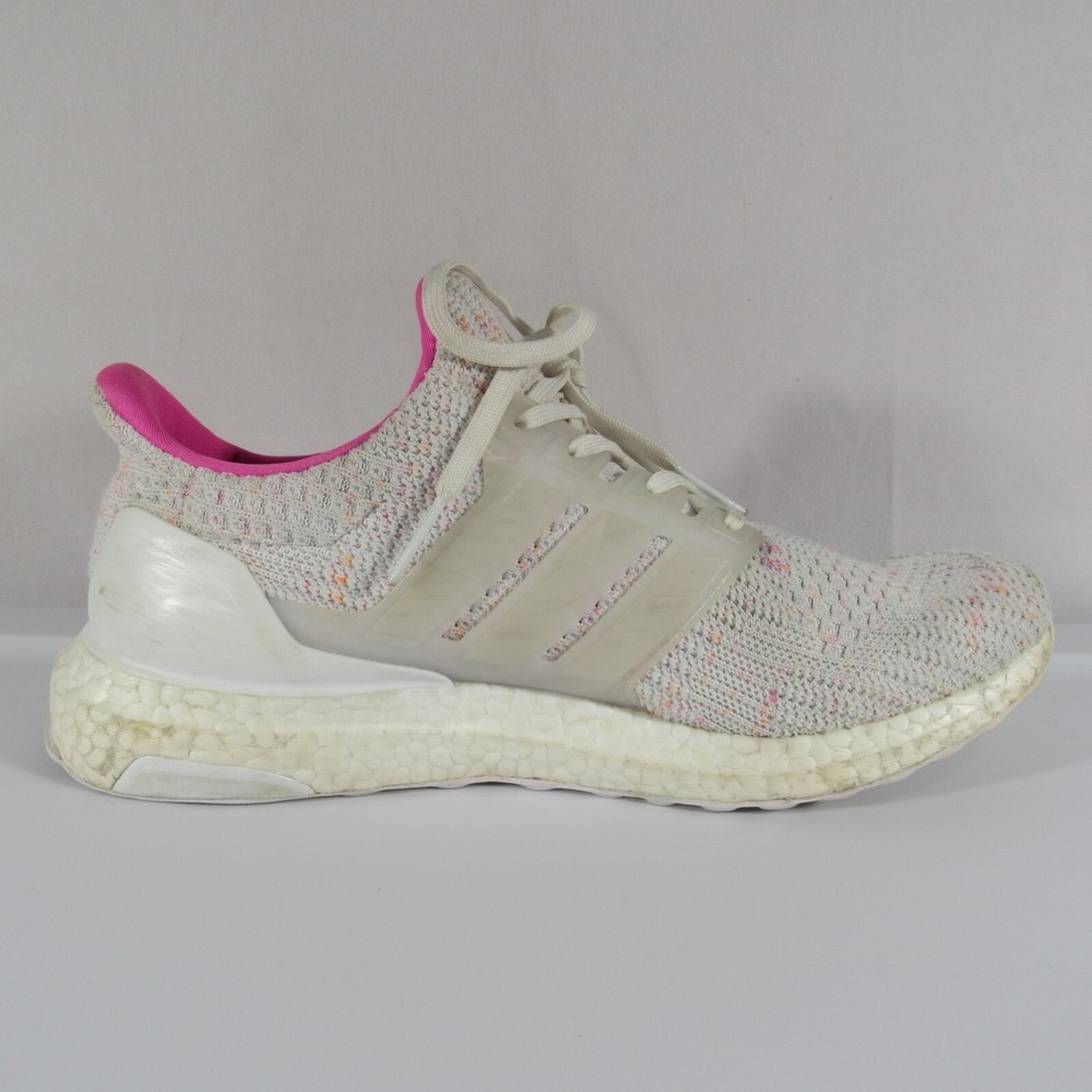 ADIDAS UltraBoost 4.0 DNA /Cloud White & Pink Running Shoes Women's Size 9.5 - Picture 5 of 9